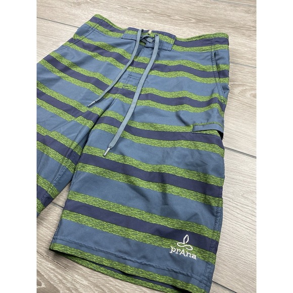 Prana Other - Prana Men's Drawstring Swim Surf Board Shorts Blue Green Size 32